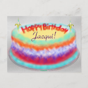 Postal Cartão de posto Birthday Cake de Jacqui