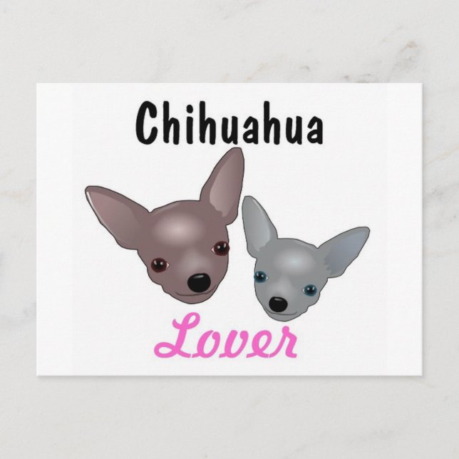 Postal Cartão de Posto Chihuahua Lover (Frente)