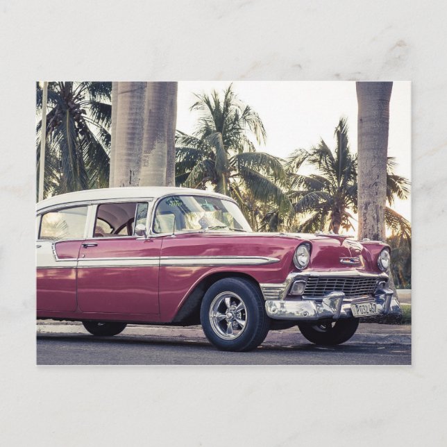 Postal Cartão de Posto Clássico de Carro Cuba (Frente)