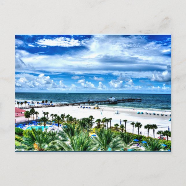 Postal Cartão de posto com Imagem de Clearwater Beach (Frente)