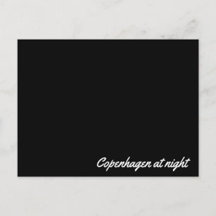 Postal Cartão de posto Copenhaga à noite