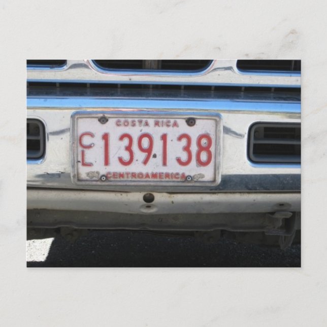 Postal Cartão de posto Costa Rica (Frente)
