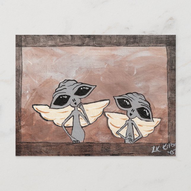 Postal Cartão de Posto de Aliens Vitorianos (Frente)