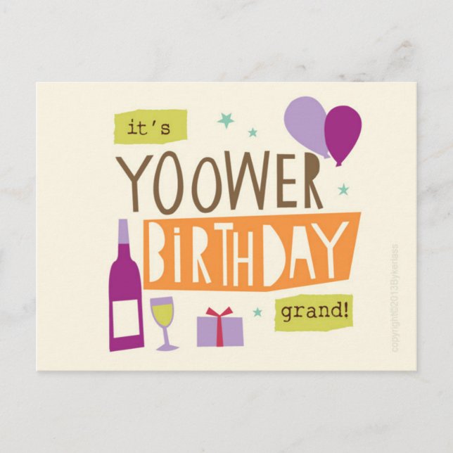 Postal Cartão de Posto de Aniversário Cumbrian (Frente)