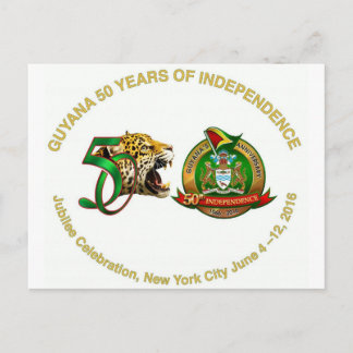 Postal cartão de posto de aniversário da guyana