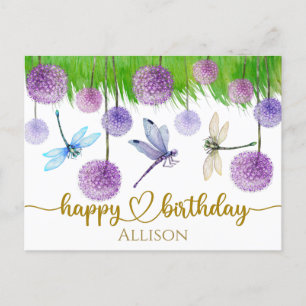 Postal Cartão de Posto de Aquarela Feliz Aniversário Selv