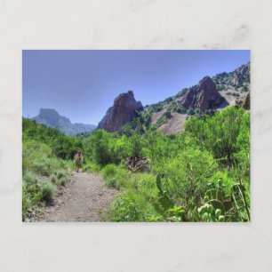 Postal Cartão de posto de Big Bend de caminhada