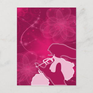 Postal cartão de posto de crochê psicodélico