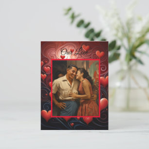 Postal Cartão de Posto de Dia de os namorados com Amor