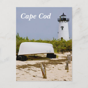 Postal Cartão de Posto de Farol de Edgartown em Massa do