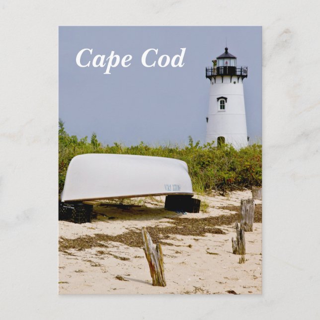 Postal Cartão de Posto de Farol de Edgartown em Massa do  (Frente)
