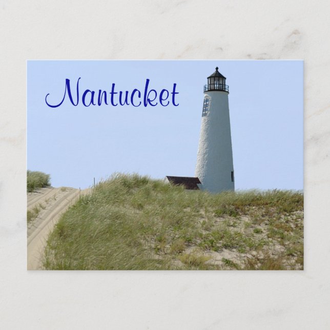 Postal Cartão de Posto de Farol de Nantucket de Massa do  (Frente)