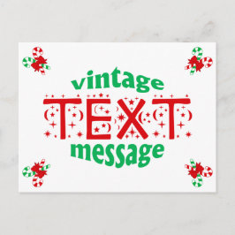 Postal Cartão de Posto de Feriado de Mensagem de Texto Vi