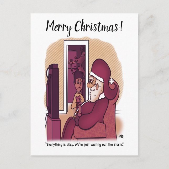 Postal Cartão de Posto de Férias de inverno (Frente)