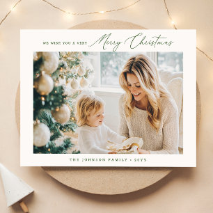 Postal Cartão de Posto de fotos de feriado   Natal Modern