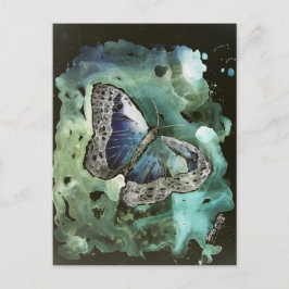 Postal cartão de posto de pintura de borboleta monarca di