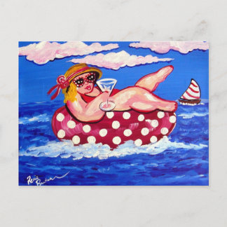 Postal Cartão de Posto de relaxamento do Big Beach Diva M