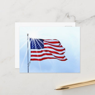 Postal Cartão de Posto de Sinalizador Americano