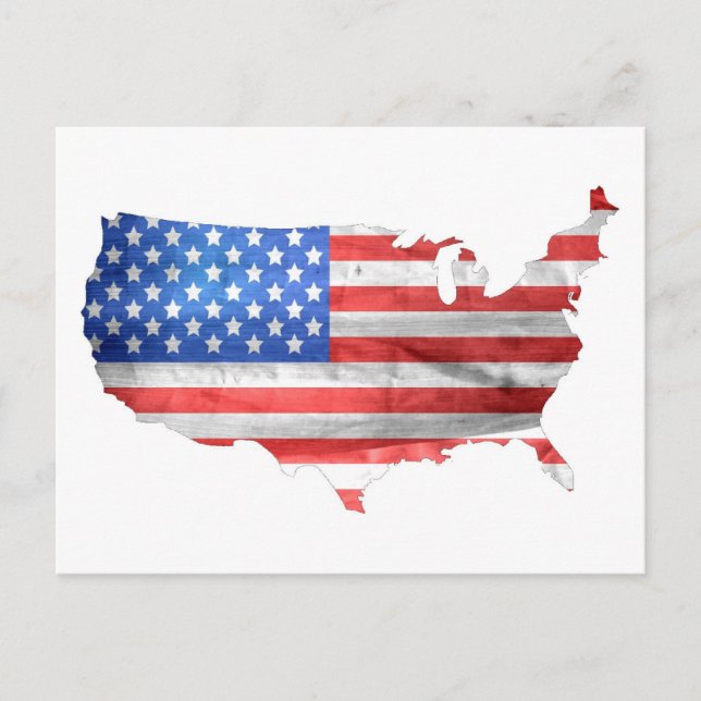 Postal Cartão de Posto de Sinalizador Americano (Frente)