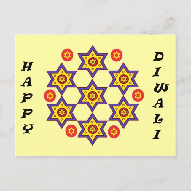 Postal Cartão de Posto Diwali (Frente)