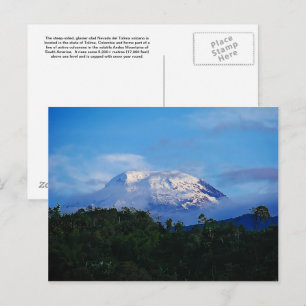 Postal Cartão de Posto do El Nevado del Tolima Colombia