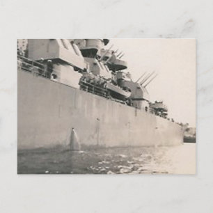 Postal cartão de posto do navio marinho militar
