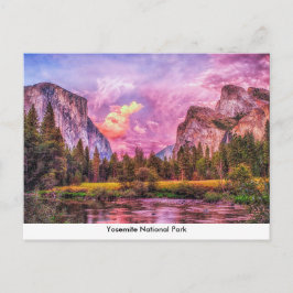 Postal Cartão de Posto do Parque Nacional Yosemite