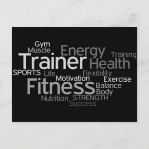 Postal Cartão de Posto do Personal Trainer ou do Centro d