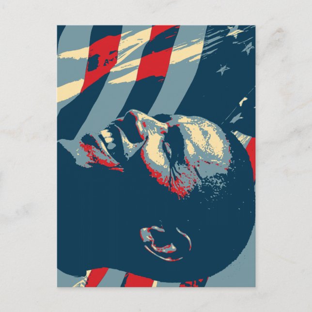 Postal Cartão de posto do Presidente Obama EUA (Frente)