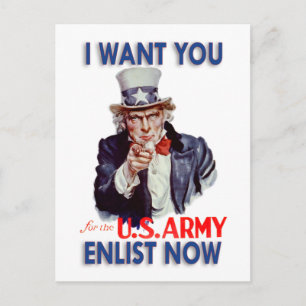 Postal Cartão de Posto do Tio Sam Restaurado Coletivo