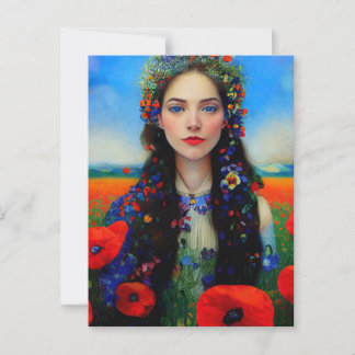 Postal Cartão de posto em pé com a Ucrânia