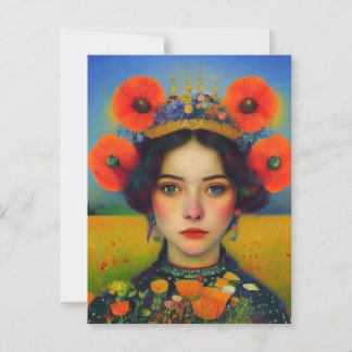 Postal Cartão de posto em pé com a Ucrânia