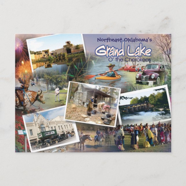 Postal Cartão de posto Grand Lake OK 16v1 (Frente)
