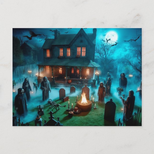 Postal Cartão de Posto Halloween, Papel: Matte, (Frente)