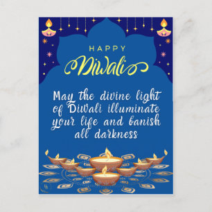 Postal Cartão de Posto Happy Diwali