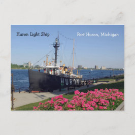 Postal Cartão de posto Huron Lightship