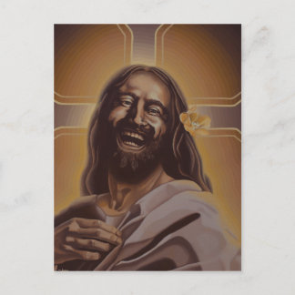 Postal Cartão de posto Jesus Rindo