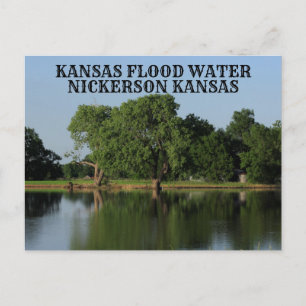Postal Cartão de Posto Kansas Flood Water Nickerson Kansa