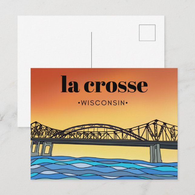 Postal Cartão de Posto La Crosse (Frente/Verso)