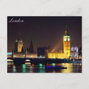 Postal Cartão de Posto London River Big ben