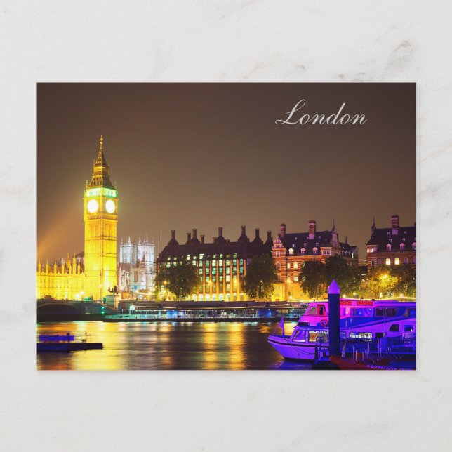 Postal Cartão de Posto Londres e Big Ben (Frente)