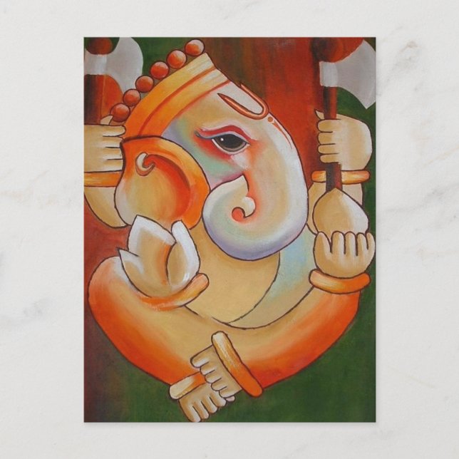 Postal Cartão de Posto Lord Ganesha (Frente)