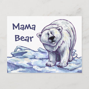 Postal Cartão de Posto Mamãe Papa Bear