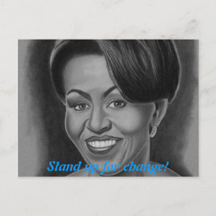 Postal Cartão de Posto Michelle Obama