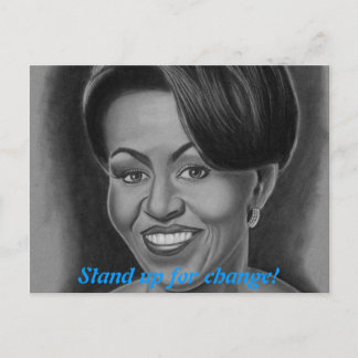 Postal Cartão de Posto Michelle Obama