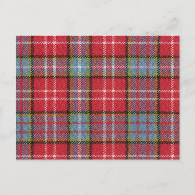 Postal Cartão de posto Ogilvie Antigo Tartan Antigo Raro (Frente)
