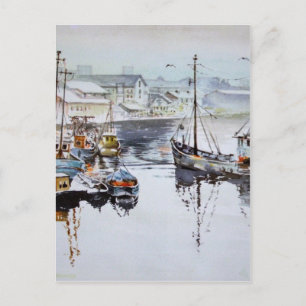 Postal Cartão de Posto para Arrastões de Pesca