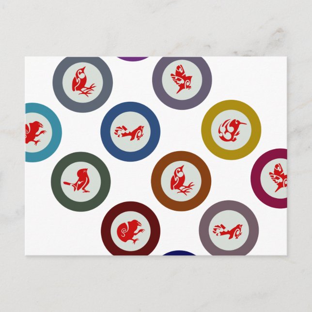 Postal Cartão de posto para aves da Nova Zelândia (Frente)