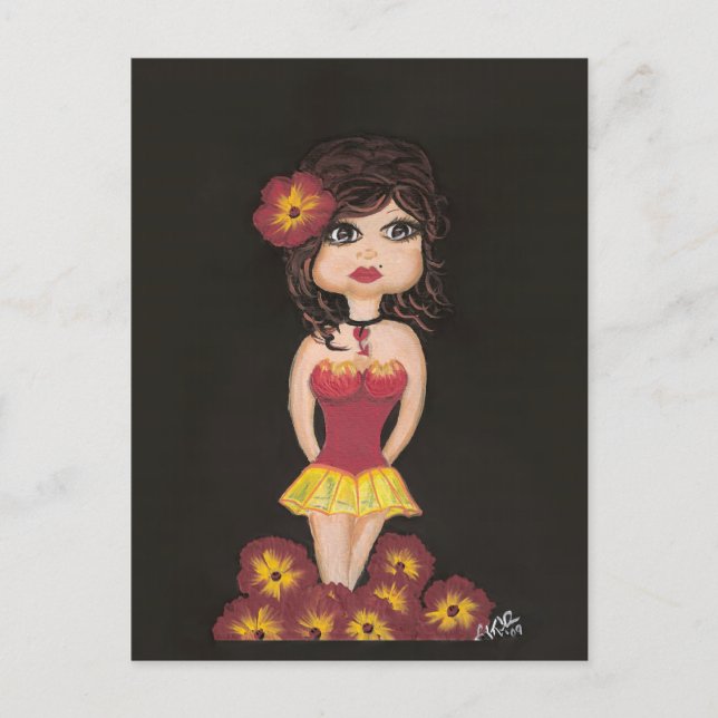 Postal Cartão de Posto para Garota Quântica Cutie (Frente)