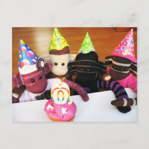 Postal Cartão de Posto para macacos Mars Sock - Aniversár